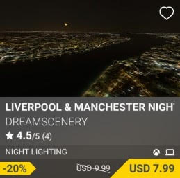 Liverpool & Manchester Night Enhanced by DreamScenery. USD 9.99 (on sale for 7.99)