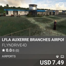 LFLA Auxerre Branches Airport by Flydrive4d. USD 7.49