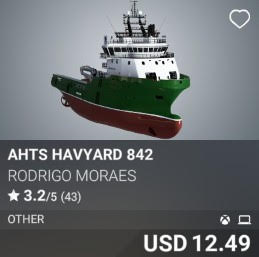 AHTS Havyard 842 by Rodrigo Moraes. USD 12.49