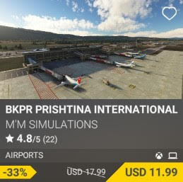 BKPR Prishtina International Airport by M'M SIMULATIONS. USD 17.99 (on sale for 11.99)