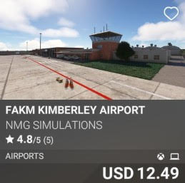 FAKM Kimberley Airport by NMG Simulations. USD 12.49