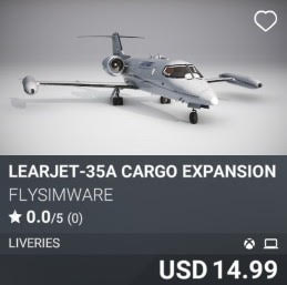 Learjet-35A Cargo Expansion Pack by Flysimware. USD 14.99