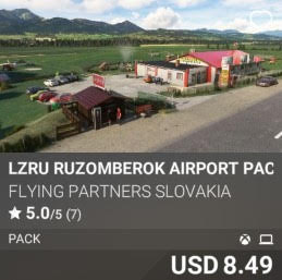 LZRU Ruzomberok Airport Pack by Flying Partners Slovakia. USD 8.49