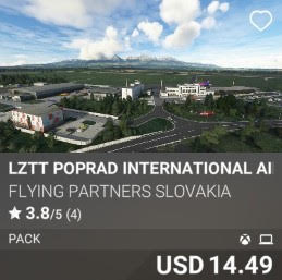 LZTT Poprad International Airport Pack by Flying Partners Slovakia. USD 14.49