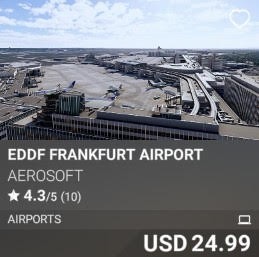 EDDF Frankfurt Airport by Aerosoft. USD 24.99