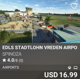 EDLS STADTLOHN VREDEN AIRPORT by SPINOZA. USD 16.99