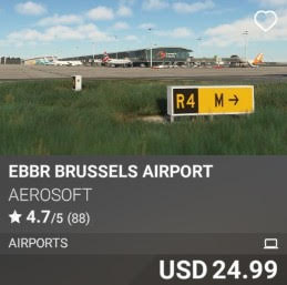 EBBR Brussels Airport by Aerosoft. USD 24.99