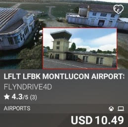 LFLT LFBK Montlucon Airports by flyndrive4d. USD 10.49