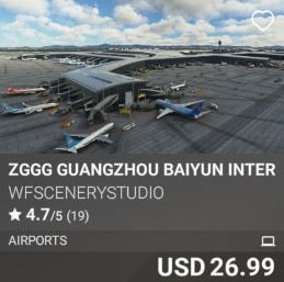 ZGGG Guangzhou Baiyun International Airport by WFSceneryStudio. USD 26.99