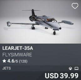 Learjet-35a by Flysimware. USD 39.99