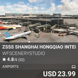 ZSSS Shanghai Hongqiao International Airport by WFSceneryStudio. USD 23.99