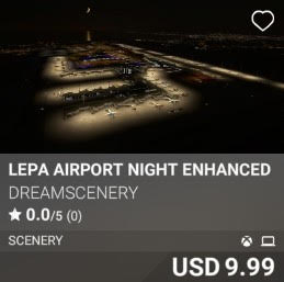 LEPA Airport Night Enhanced by DreamScenery. USD 9.99