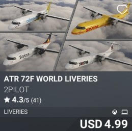 ATR 72F WORLD LIVERIES by 2PILOT. USD 4.99