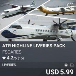 ATR Highline Liveries Pack by FSoares. USD 5.99