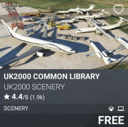 UK2000 Common Library by UK2000 Scenery. Free.