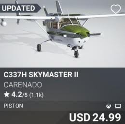 C337H Skymaster II by Carenado. USD 24.99