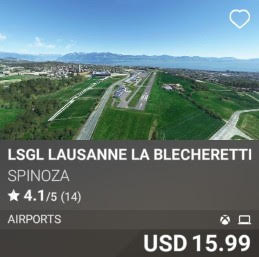 LSGL LAUSANNE La Blecherette Airport by SPINOZA. USD 15.99