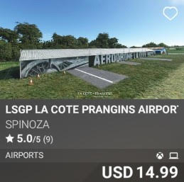 LSGP LA COTE PRANGINS AIRPORT by SPINOZA. USD 14.99