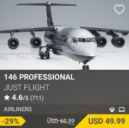 146 Professional by Just Flight. USD 69.99 (on sale for 49.99)