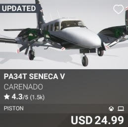 PA34T SENECA V by Carenado. USD 24.99