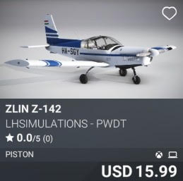 Zlin Z-142 by LHSimulations - PWDT. USD 15.99