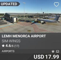 LEMH Menorca Airport by sim-wings. USD 17.99