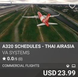 A320 Schedules - Thai AirAsia - Vol 2 by VA SYSTEMS. USD 23.99