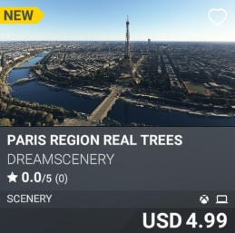 Paris Region Real Trees by Dreamscenery. USD 4.99