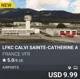 LFKC Calvi Sainte-Catherine Airport by France VFR. USD 9.99