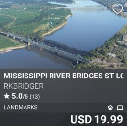 Mississippi River Bridges St. Lo by Rkbridger USD 19.99