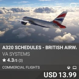 A320 Schedules - British Airways - Vol 2 by VA SYSTEMS. USD 13.99