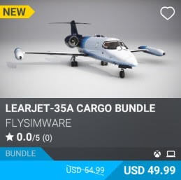 Learjet-35A Cargo Bundle by Flysimware. USD 49.99