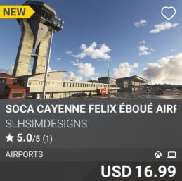 SOCA Cayenne Felix Eboue Airport by Slhsimdesigns USD 16.99