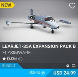 Learjet-35A Expansion Pack Bundle by Flysimware. USD 24.99