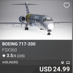 Boeing 717-200 by FSX360. USD 24.99