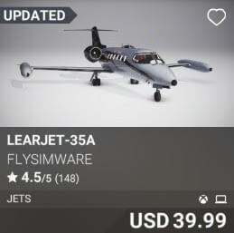 Learjet-35a by Flysimware. USD 39.99