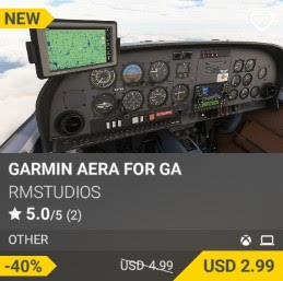 GARMIN AERA FOR GA by RMSTUDIOS. USD 4.99 (on sale for 2.99)