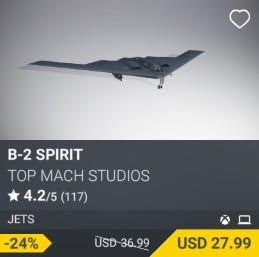 B-2 Spirit by Top Mach Studios. USD 36.99 (on sale for 27.99)