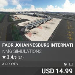 FAOR Johannesburg International Airport by NMG Simulations. USD 14.99