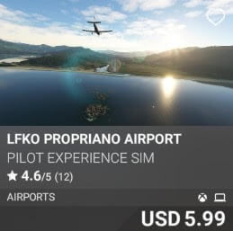 LFKO Propriano Airport by Pilot Experience Sim. USD 5.99