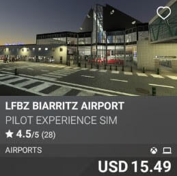 LFBZ Biarritz Airport by Pilot Experience Sim. USD 15.49