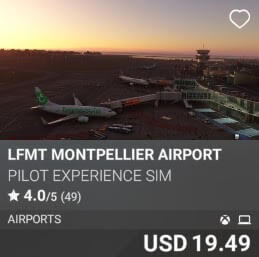 LFMT Montpellier Airport by Pilot Experience Sim. USD 19.49