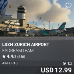 LSZH Zurich Airport by FSDreamTeam. USD 12.99