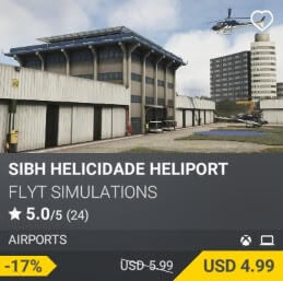 SIBH HELICIDADE HELIPORT by FLYT Simulations. USD 5.99 (on sale for 4.99)