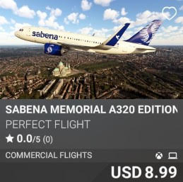 Sabena Memorial A320 Edition by Perfect Flight USD 8.99