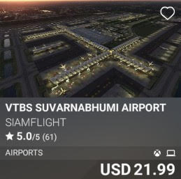 VTBS Suvarnabhumi Airport by siamflight. USD 21.99