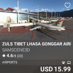 ZULS Tibet Lhasa Gonggar Airport by SamScene3D. USD 15.99