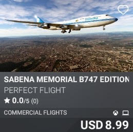 Sabena Memorial B747 Edition by Perfect Flight USD 8.99