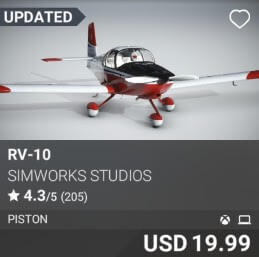 RV-10 by Simworks Studios. USD 19.99