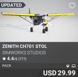 Zenith CH701 STOL by SimWorks Studios. USD 29.99